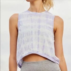 Free People Washed Stripe Love Tank - Lavender Dust Combo